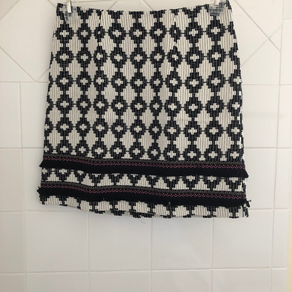 Black/white tribal skirt